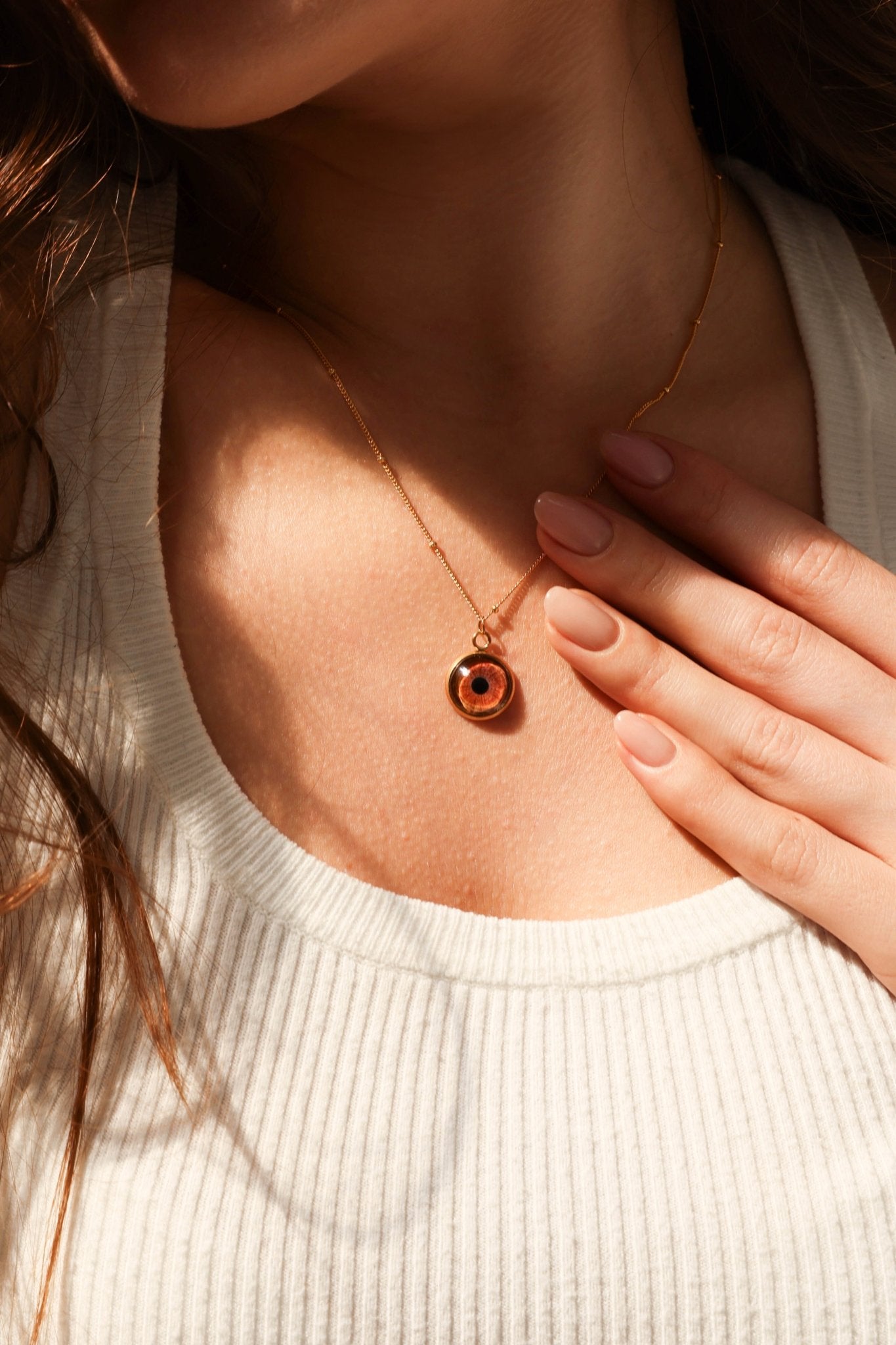 Gold Ball Eye Necklace - shop_name